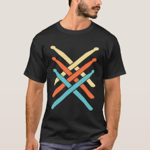 Drummer Drumsticks Trommelsticks Retro Vintag Drum T-Shirt