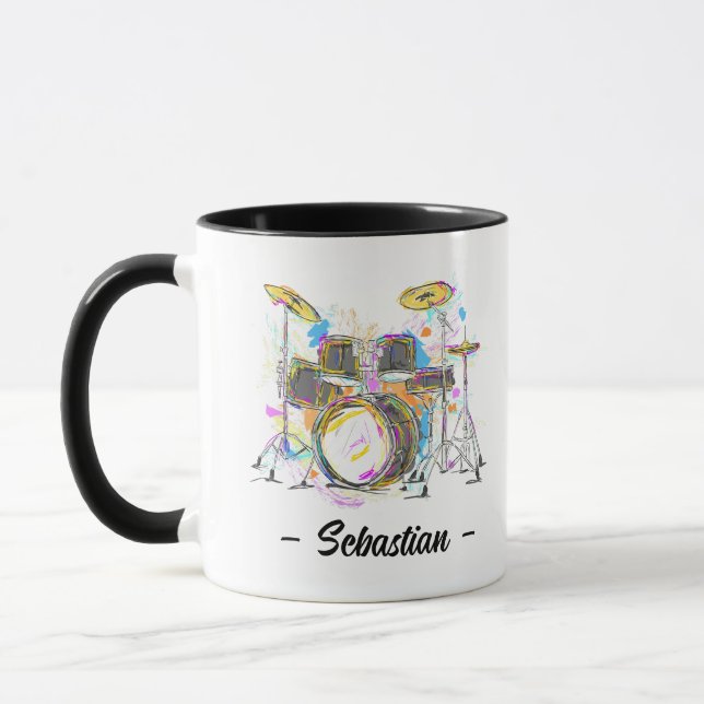 Drummer Einzigartiges Geschenk für Drummer persona Tasse (Links)