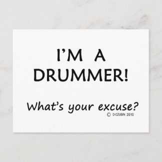 Drummer Entschuldigung Postkarte