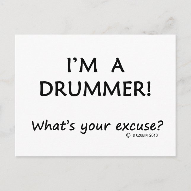 Drummer Entschuldigung Postkarte (Vorderseite)