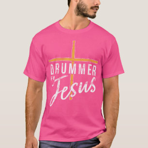Drummer für Jesus Christliche Kirchenmusik Religiö T-Shirt