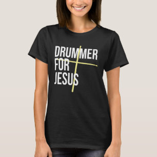 Drummer für Jesus Cross Trommelstöcke für Schlagze T-Shirt