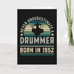 Drummer geboren 1952 70. Geburtstagsgeschenke Karte
