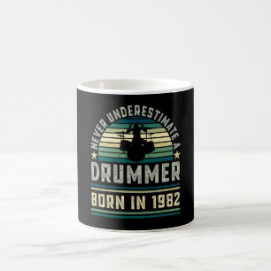 Drummer geboren 1982 40. Geburtstagskleidung Kaffeetasse