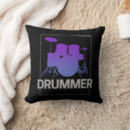 Drummer Geboren für Percussionist Band Mitglied zu Kissen