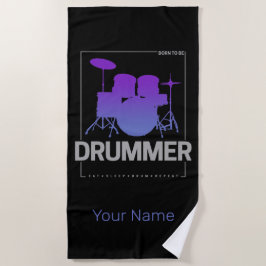 Drummer Geboren für Percussionist Band Mitglied zu Strandtuch