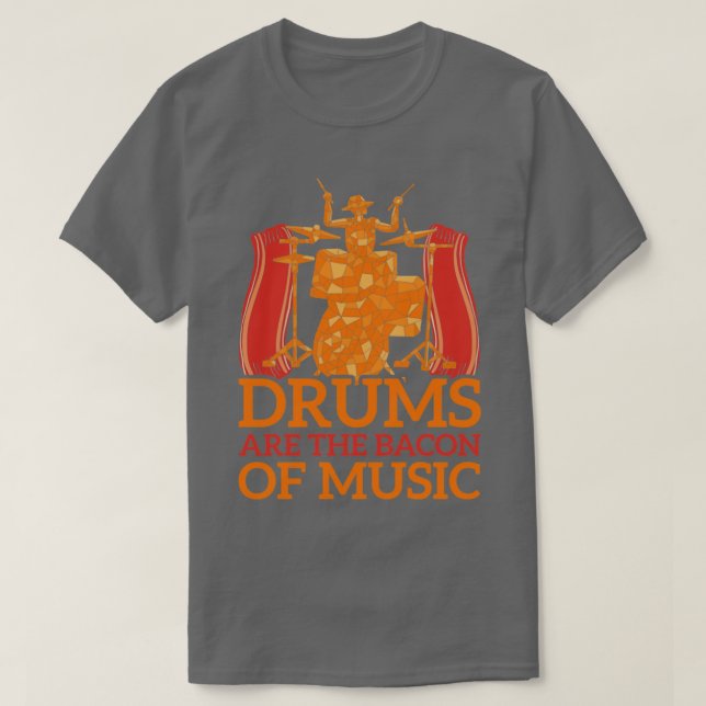 Drummer Gift Rock Music Schlagzeug Drums T-Shirt (Design vorne)