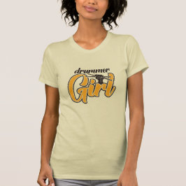 Drummer Girl Retro T-Shirt