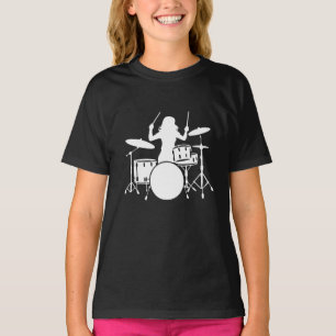 Drummer Girl Trommeln Trommler Geschenk T-Shirt