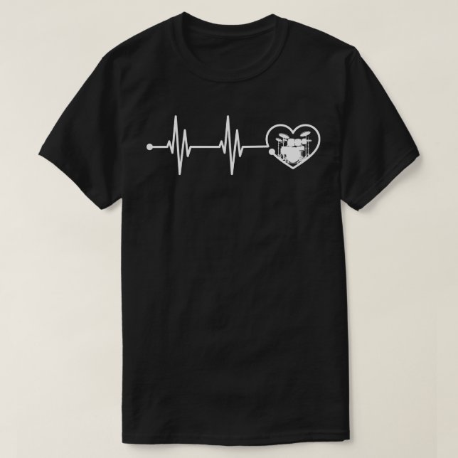 Drummer Heartbeat T-Shirt (Design vorne)