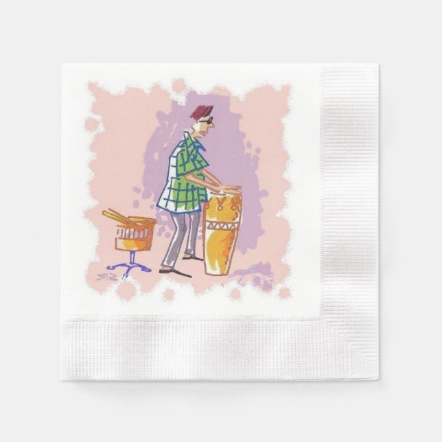 Drummer I cocktail Servietten (Vorderseite)