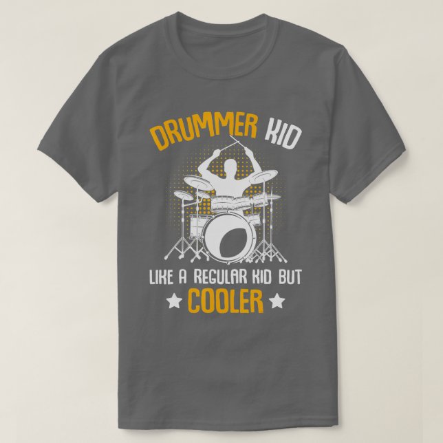 Drummer Kid Drumming Percussionist Drums Kids Boys T-Shirt (Design vorne)