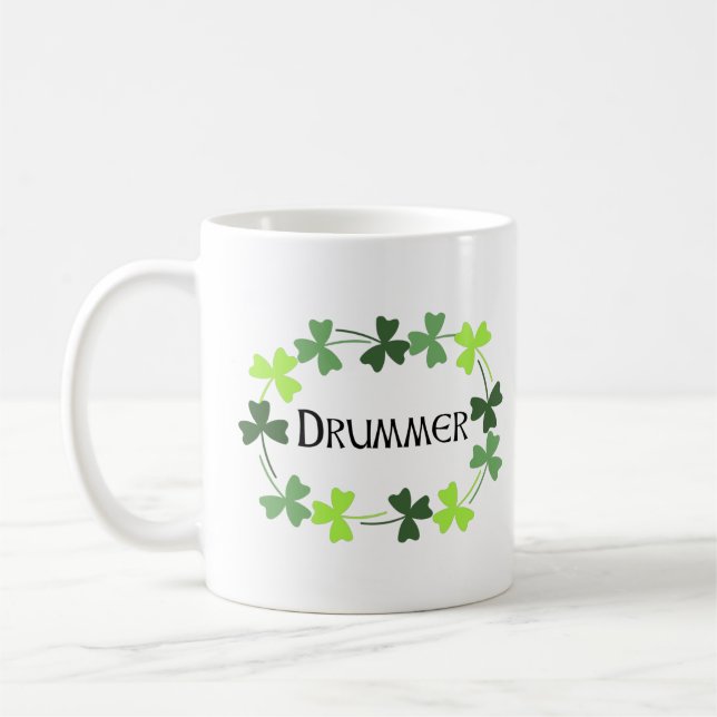 Drummer Kleeblatt Oval Kaffeetasse (Links)