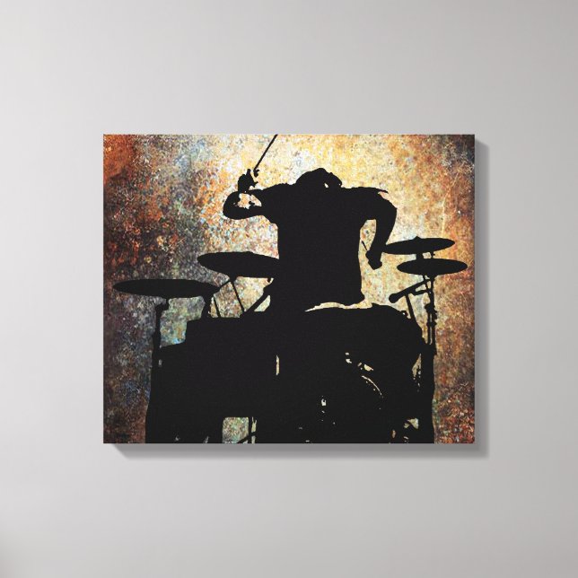 Drummer Leinwand 2, Copyright Karen J Williams (Vorderseite)
