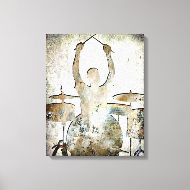 Drummer Leinwand 3, Copyright Karen J Williams (Vorderseite)
