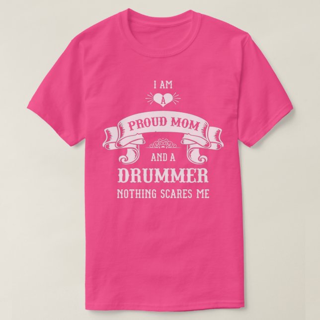 Drummer Mama Mütter Tag T-Shirt (Design vorne)