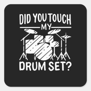 Drummer - Mein trockenes Set Quadratischer Aufkleber