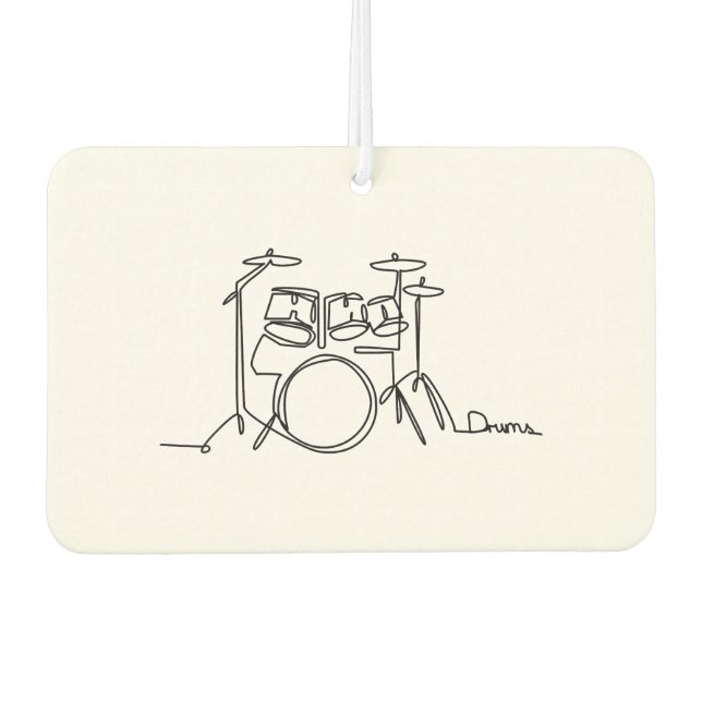 Drummer Music Design One-Line Drums Autolufterfrischer (Vorderseite)