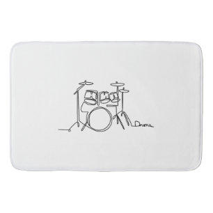 Drummer Music Design One-Line Drums Badematte