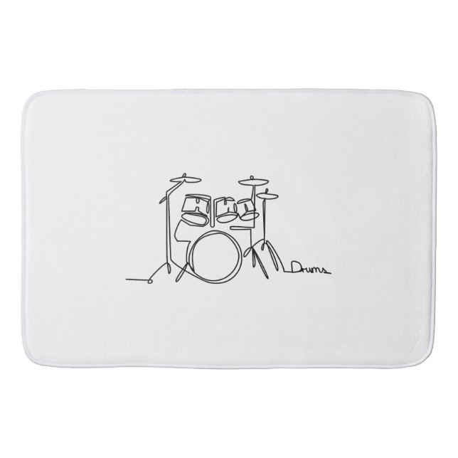 Drummer Music Design One-Line Drums Badematte (Vorderseite)