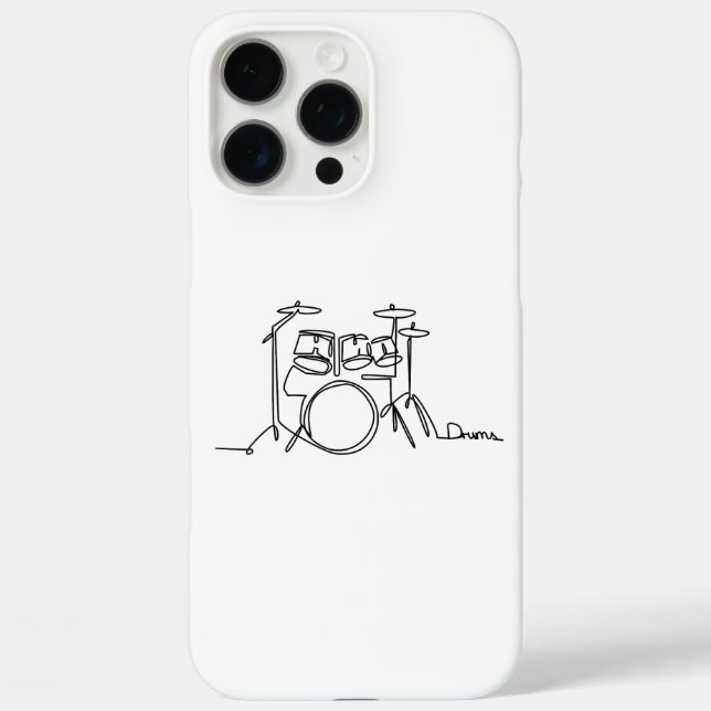 Drummer Music Design One-Line Drums Case-Mate iPhone Hülle (Rückseite)