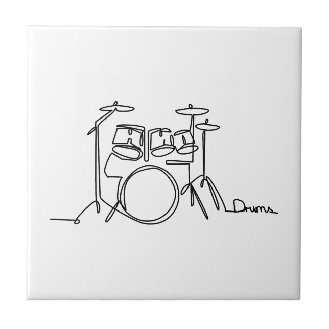 Drummer Music Design One-Line Drums Fliese (Vorderseite)