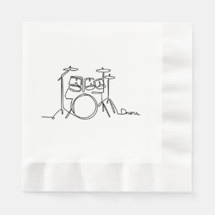 Drummer Music Design One-Line Drums Serviette