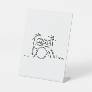 Drummer Music Design One-Line Drums Sockelschild