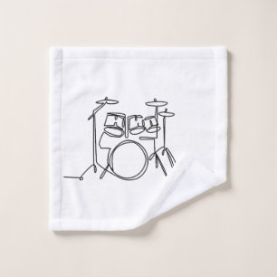 Drummer Music Design One-Line Drums Waschlappen