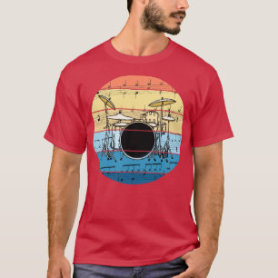 Drummer Music Notation Drum Kit Percussionist Musi T-Shirt