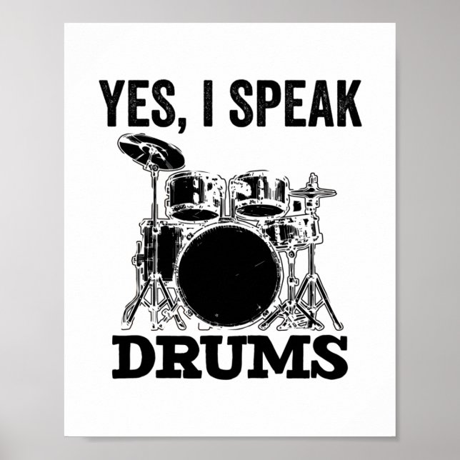 Drummer | Musikalische Instrumentenspende Poster (Vorne)