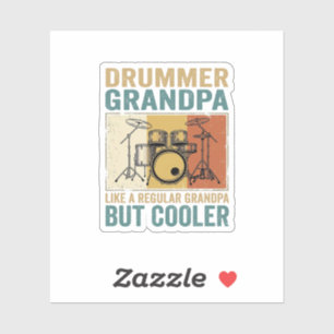 Drummer Opa wie ein normaler Opa, aber cooler Aufkleber