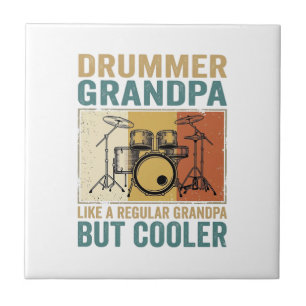 Drummer Opa wie ein normaler Opa aber cooler  Fliese