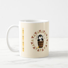Drummer Penguin Kaffeetasse