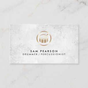 Drummer Percussionist Drums Icon Business Card Visitenkarte