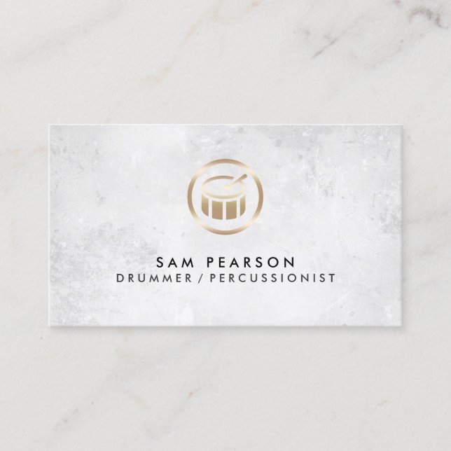 Drummer Percussionist Drums Icon Business Card Visitenkarte (Vorderseite)