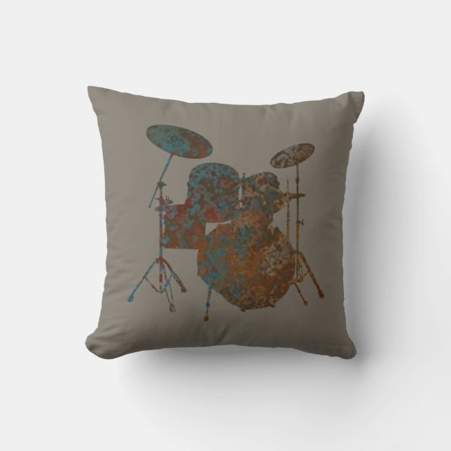 Drummer Pillow Rock & Roll Drum Kit Musikermusik Kissen (Vorderseite)