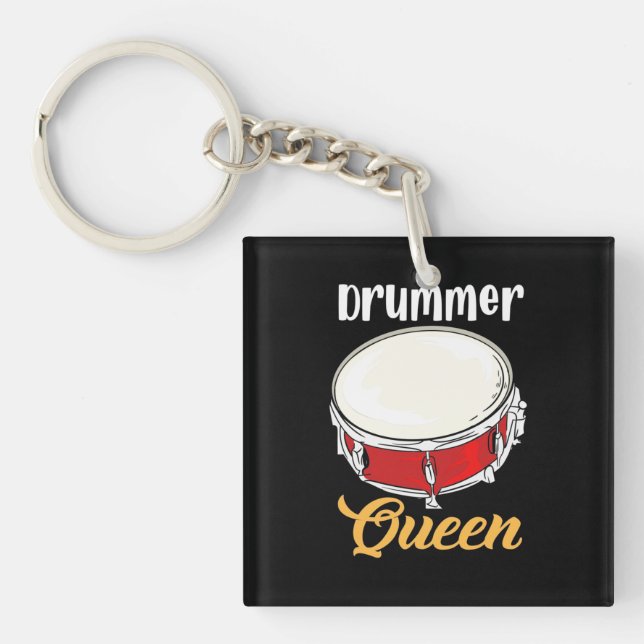 Drummer Queen Schlüsselanhänger (Vorderseite)