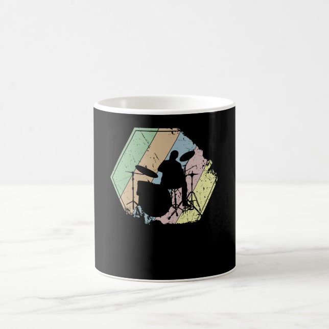 Drummer Retro Kaffeetasse (Mittel)
