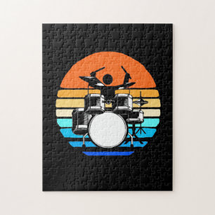 Drummer Retro Vintag Puzzle