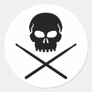 Drummer Runder Aufkleber