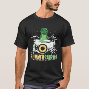 Drummer Saurus der Dinosaurier, der Trommeln spiel T-Shirt