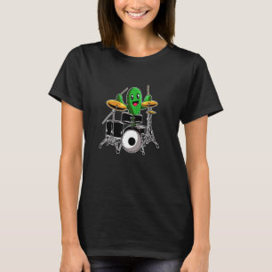 Drummer Schlagzeug Drumsticks Drums Cactus Drummi T-Shirt