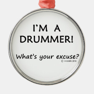 Drummer Silbernes Ornament