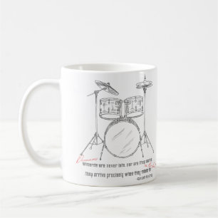 Drummer sind nie zu spät kaffeetasse