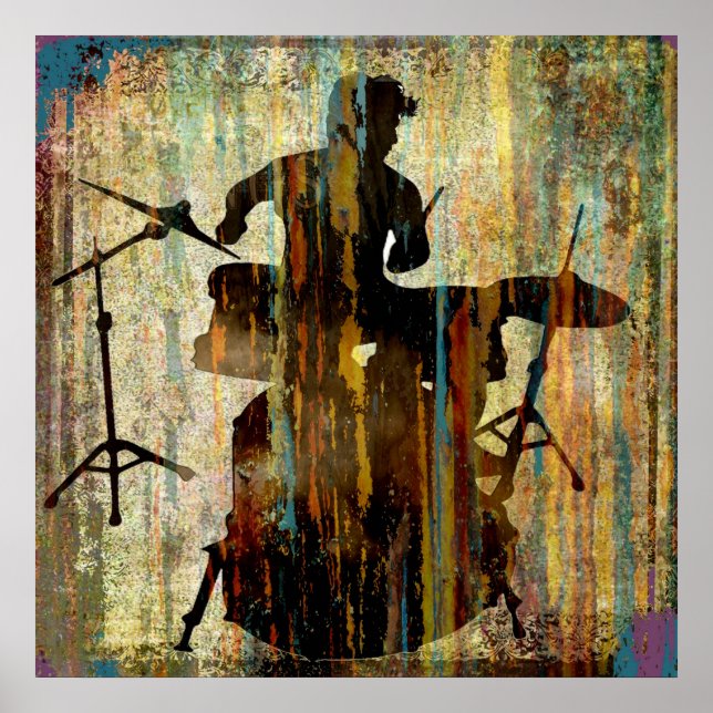 Drummer Streak, Copyright Karen J Williams Poster (Vorne)