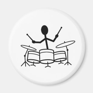 Drummer Strichmännchen Magnet