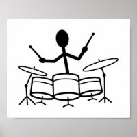 Drummer Strichmännchen
