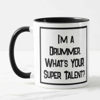 Drummer Super Talent. Zwei Tone-Kaffee-Tasse