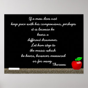 Drummer - Thoreau-Zitat Poster